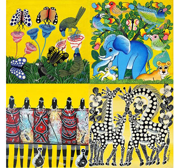 アフリカン現代アート ティンガティンガ原画展@小田急新宿店の画像