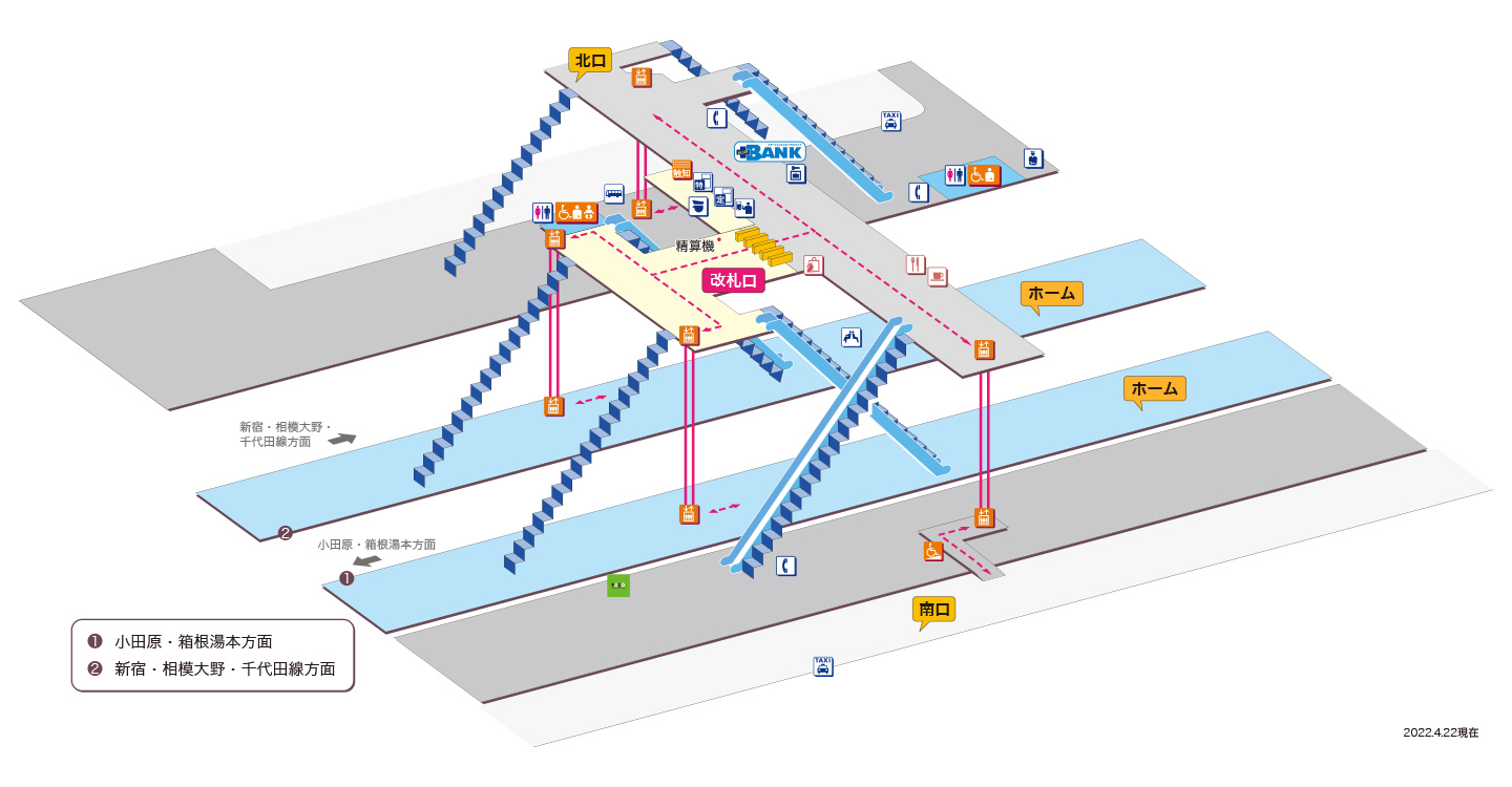 愛甲石田駅立体図