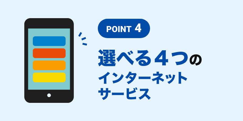 POINT4 選べる４つのインターネットサービス