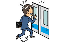 列車のドアが閉まり始めたら…