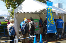 ファミリー鉄道展での啓発活動の様子