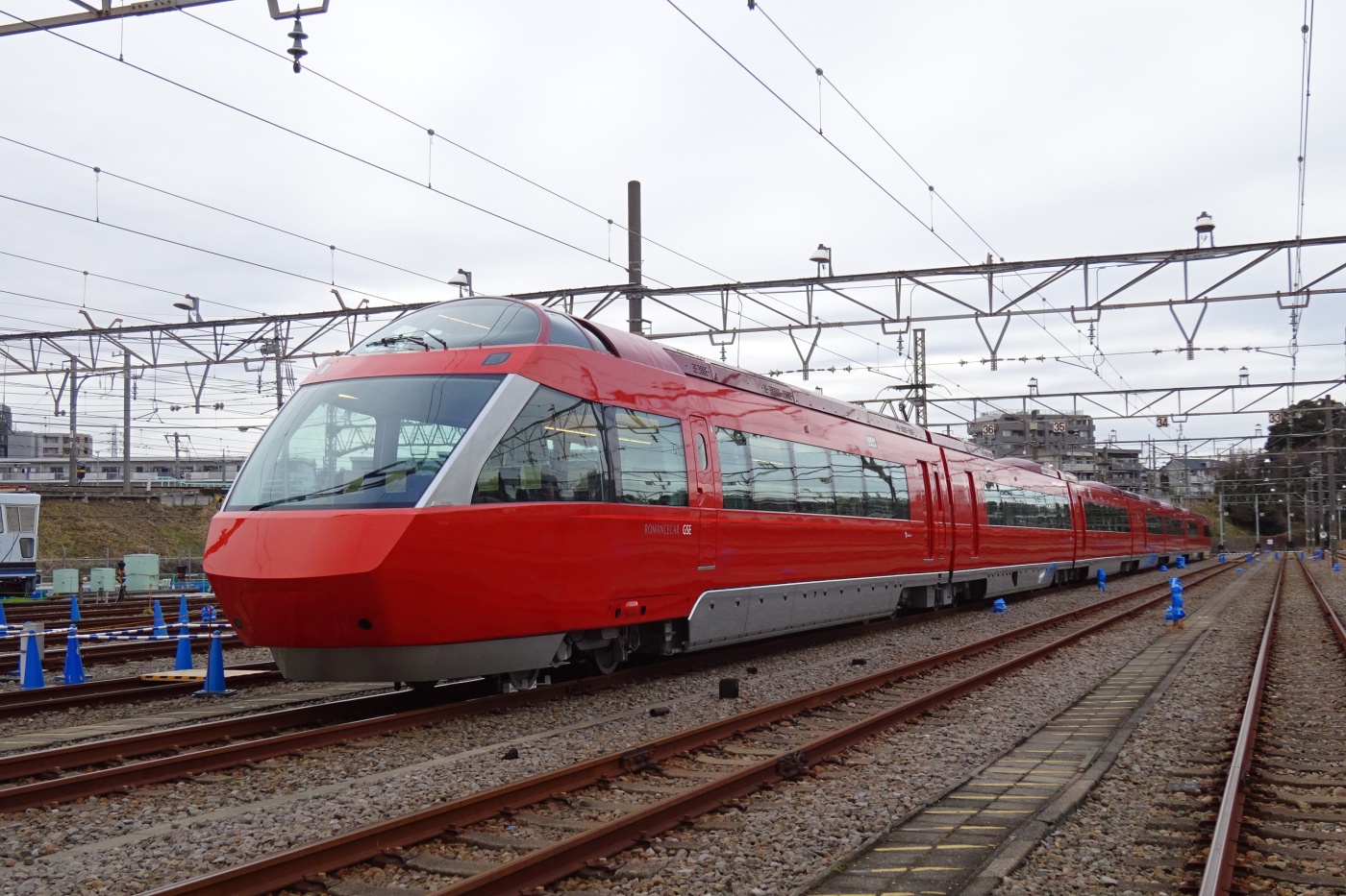 2018年3月11日:新型特急ロマンスカー・GSE(70000形)お披露目会を行い