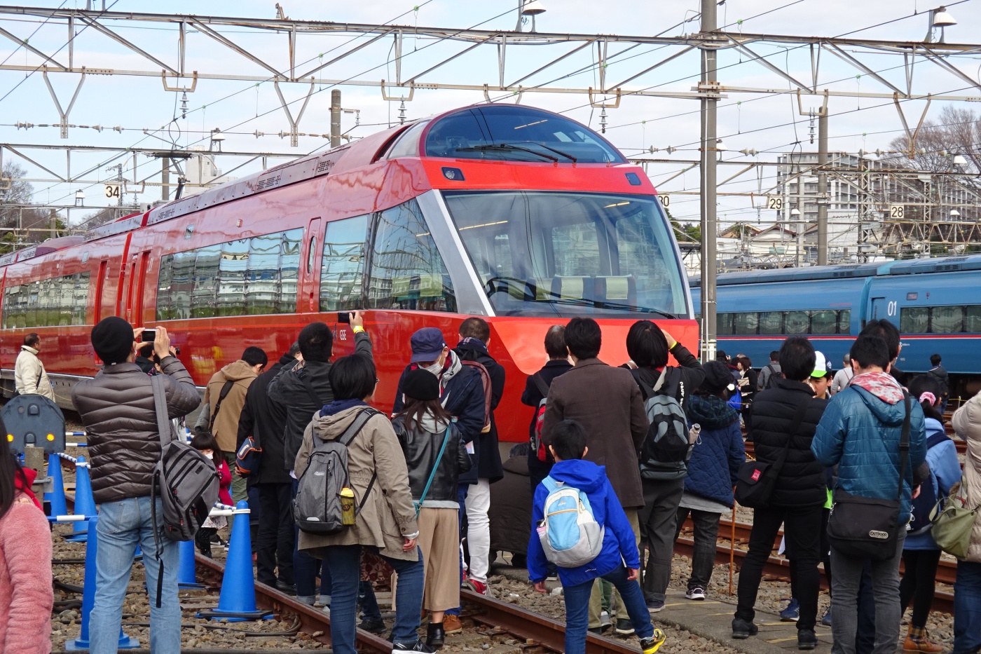 2018年3月11日:新型特急ロマンスカー・GSE(70000形)お披露目会を行い