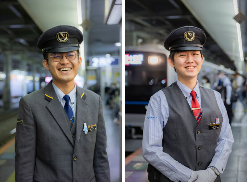 運転士時代の鷲田さんと別所さんイメージ