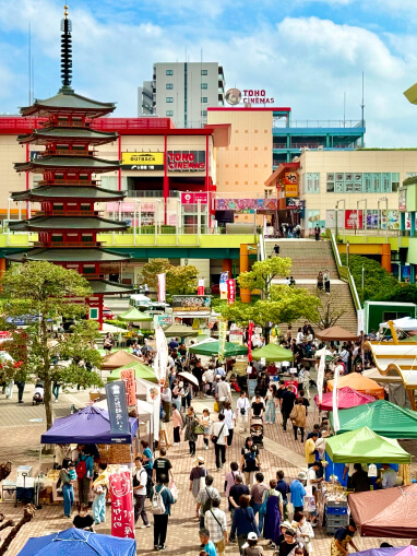 海老名クラフターズマーケット　海老名中央公園をメイン会場のイメージ