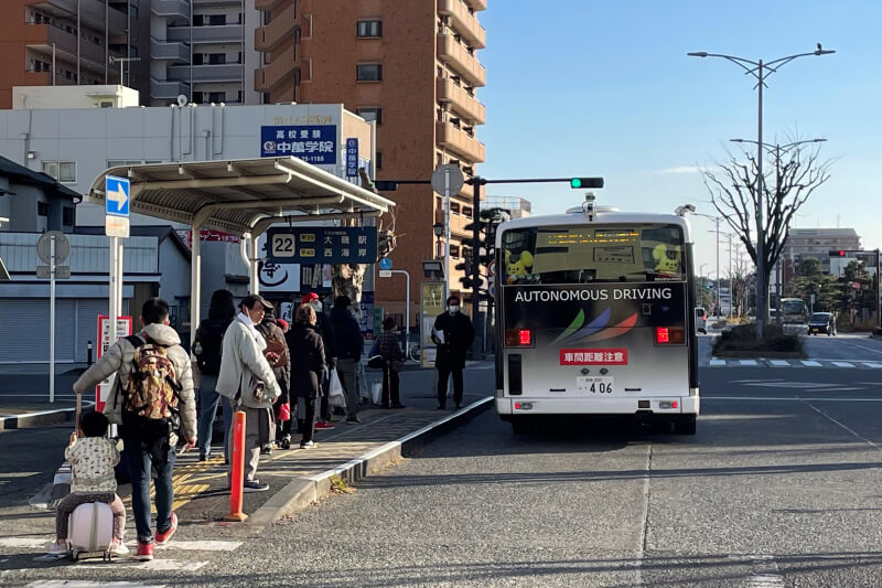 平塚市での自動運転バス実証実験イメージ