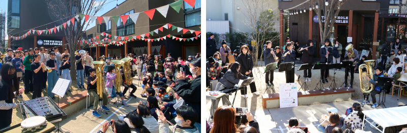 近隣の学校の吹奏楽部が出演するイベントイメージ