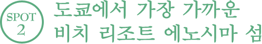 SPOT 2 도쿄에서 가장 가까운 비치 리조트 에노시마 섬