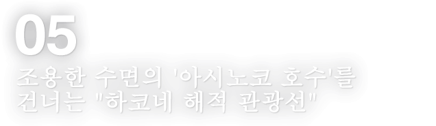 05 조용한 수면의 '아시노코 호수'를 건너는 "하코네 해적 관광선"