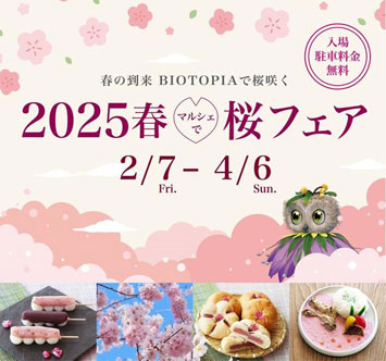BIOTOPIA 2025春 マルシェで桜フェア