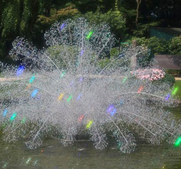 箱根ガラスの森美術館 クリスタル・ガラスの水上花火の画像