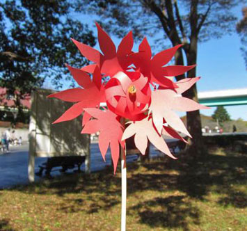 こどもの国 無料工作 もみじのかざぐるまの画像