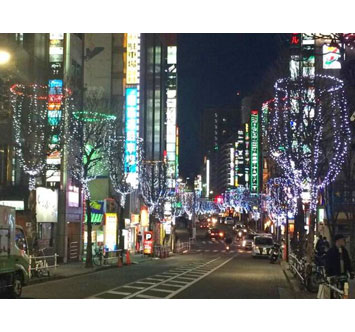 新宿歌舞伎町区役所通りイルミネーション