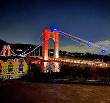 県立秦野戸川公園 風の吊り橋ライトアップ