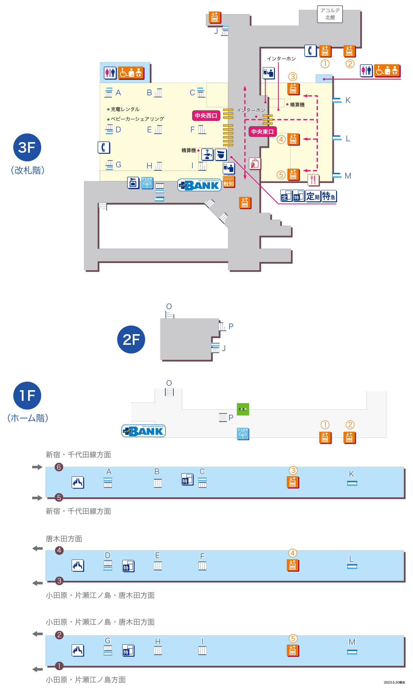 新百合ヶ丘駅平面図