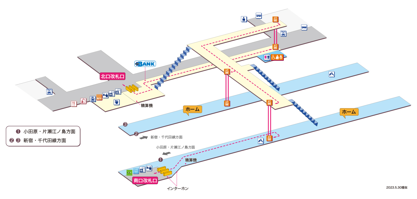 鶴川駅立体図