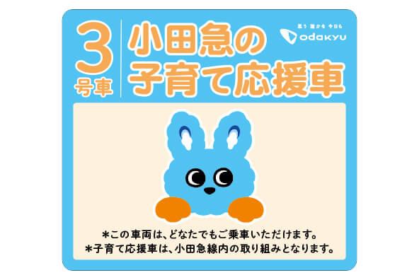 通勤車両の車内に掲出しているステッカー