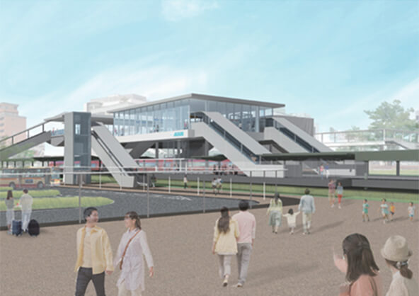 鶴川駅 橋上駅舎化イメージ