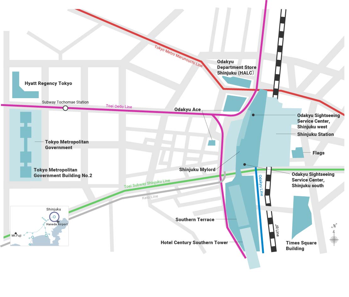 Shinjuku Area Map