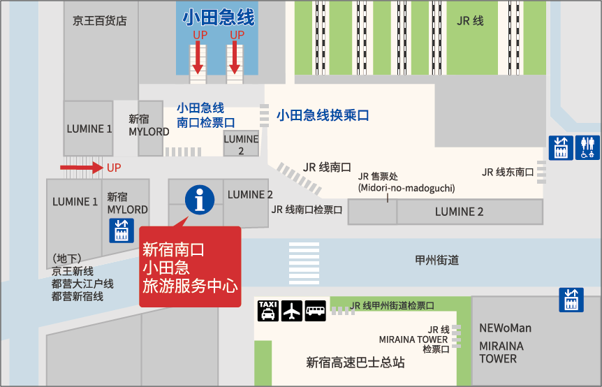 小田急线新宿站南口