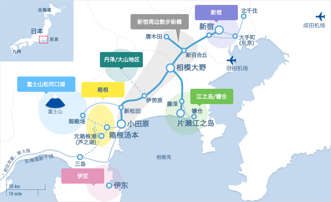 小田急线路线图